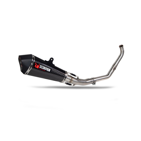 Scorpion Exhaust Yamaha YZF-R125 Euro 5+ / R15 V4 M 2024 - 2025 Serket Taper Full System Carbon Fibre Sleeve